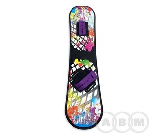 Сноуборд пластиковый с креплением (черный)