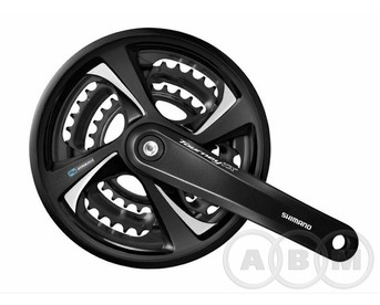 Система 42-32-22 зуба 170 мм  с защитой 7/8 ск черная SHIMANO 2-8140 