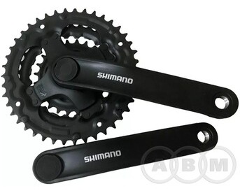 Система 42-34-24 зуба 175 мм  с защитой 6/8 ск черная SHIMANO 2-4077 