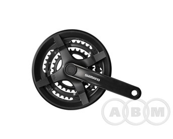 Система 48-38-28 зуба 170 мм  с защитой 6/8 ск черная SHIMANO 2-4198 